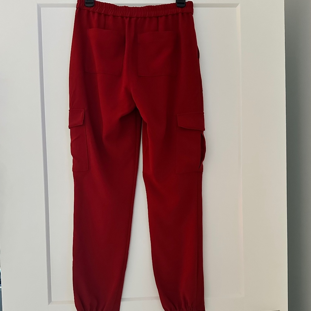 THEORY Amazing Brick Red  Cargo Jogger Pants Sz 2 NWT $325!! - Picture 5 of 5